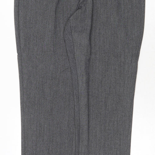 Debenhams Womens Grey Polyester Trousers Size 34 in Regular Zip