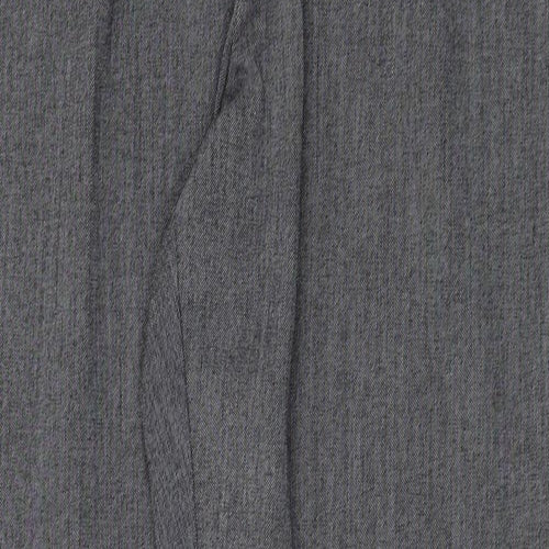 Debenhams Womens Grey Polyester Trousers Size 34 in Regular Zip