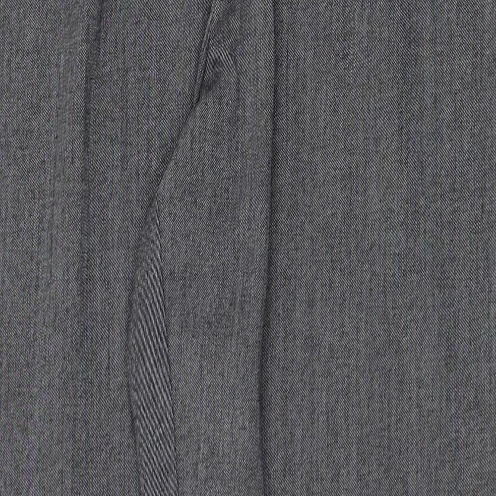 Debenhams Womens Grey Polyester Trousers Size 34 in Regular Zip
