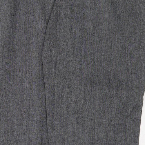 Debenhams Womens Grey Polyester Trousers Size 34 in Regular Zip