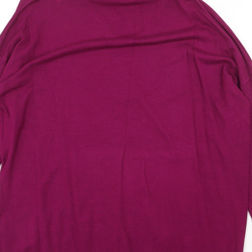 Debenhams Womens Purple V-Neck Viscose Pullover Jumper Size 18
