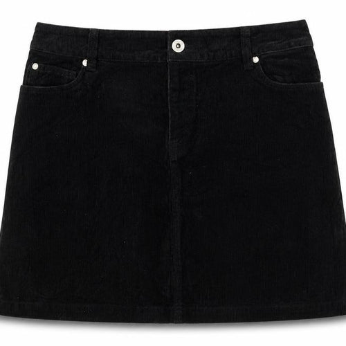 Betty Womens Black Cotton A-Line Skirt Size 12 Zip