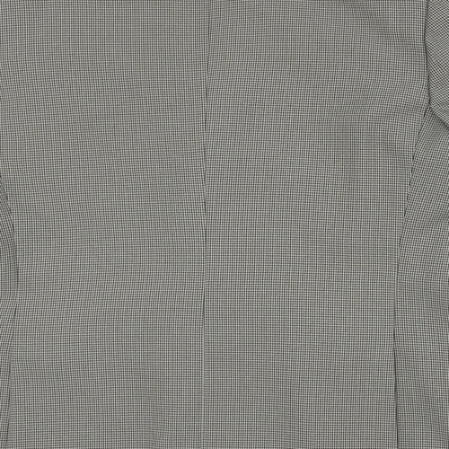 Simon Taylor Mens Beige Geometric Polyester Jacket Blazer Size 46 Regular