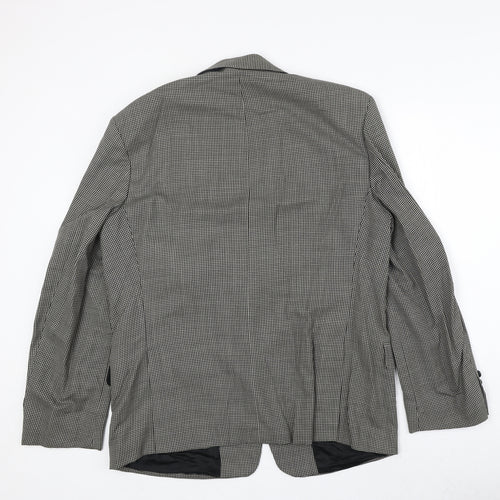 Marks and Spencer Mens Beige Geometric Wool Jacket Suit Jacket Size 44 Regular