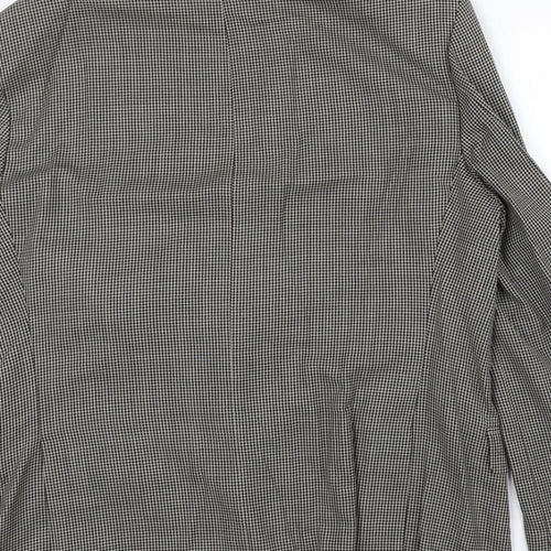 Marks and Spencer Mens Beige Geometric Wool Jacket Suit Jacket Size 44 Regular