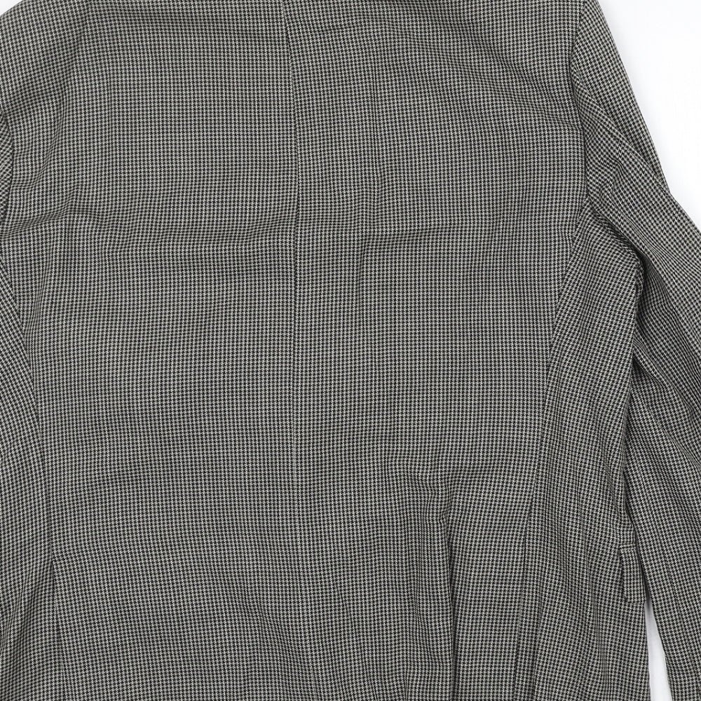 Marks and Spencer Mens Beige Geometric Wool Jacket Suit Jacket Size 44 Regular