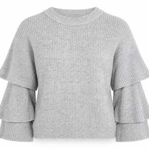 Dorothy Perkins Womens Grey Round Neck Acrylic Pullover Jumper Size 10