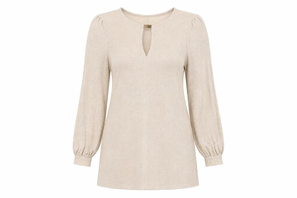 Dorothy Perkins Womens Gold Viscose A-Line Size 14 Round Neck Pullover