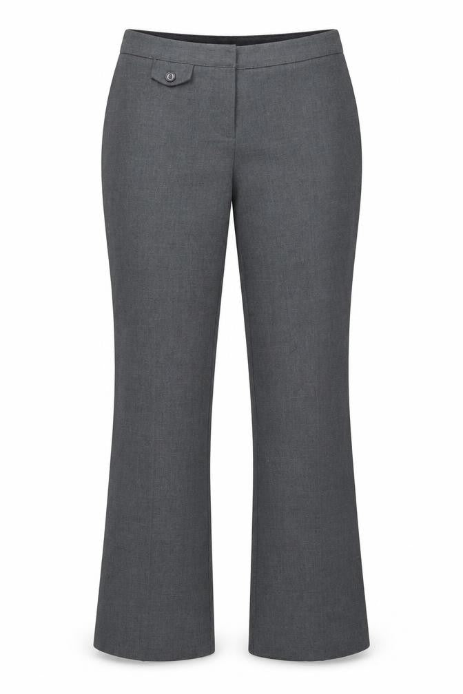 Marks and Spencer Womens Grey Polyester Dress Pants Trousers Size 12 Regular Hook & Eye