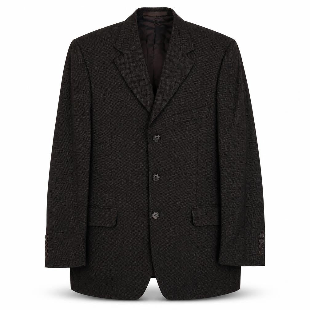 Front view of Marks & Spencer men’s brown wool jacket suit jacket, size 40, regular
