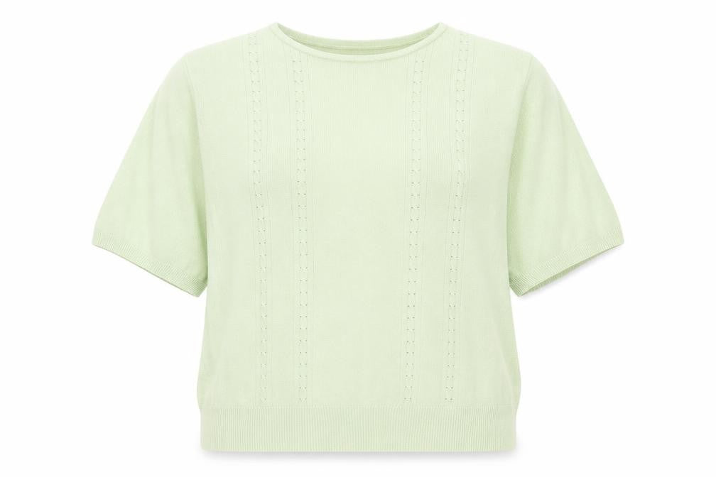 Damart Womens Green Round Neck Acrylic Pullover Jumper Size 16 - Size 16-18