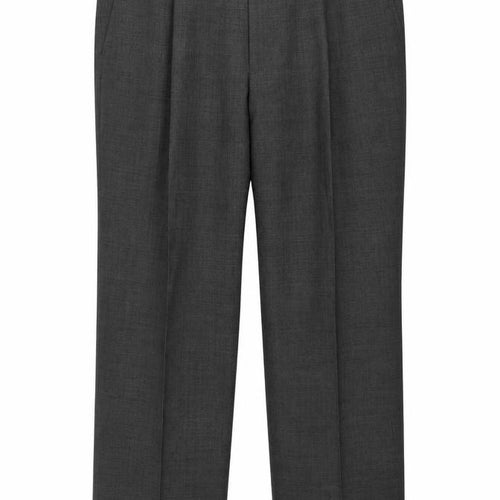 Kurt Muller Mens Grey Polyester Dress Pants Trousers Size 34 in Regular Zip
