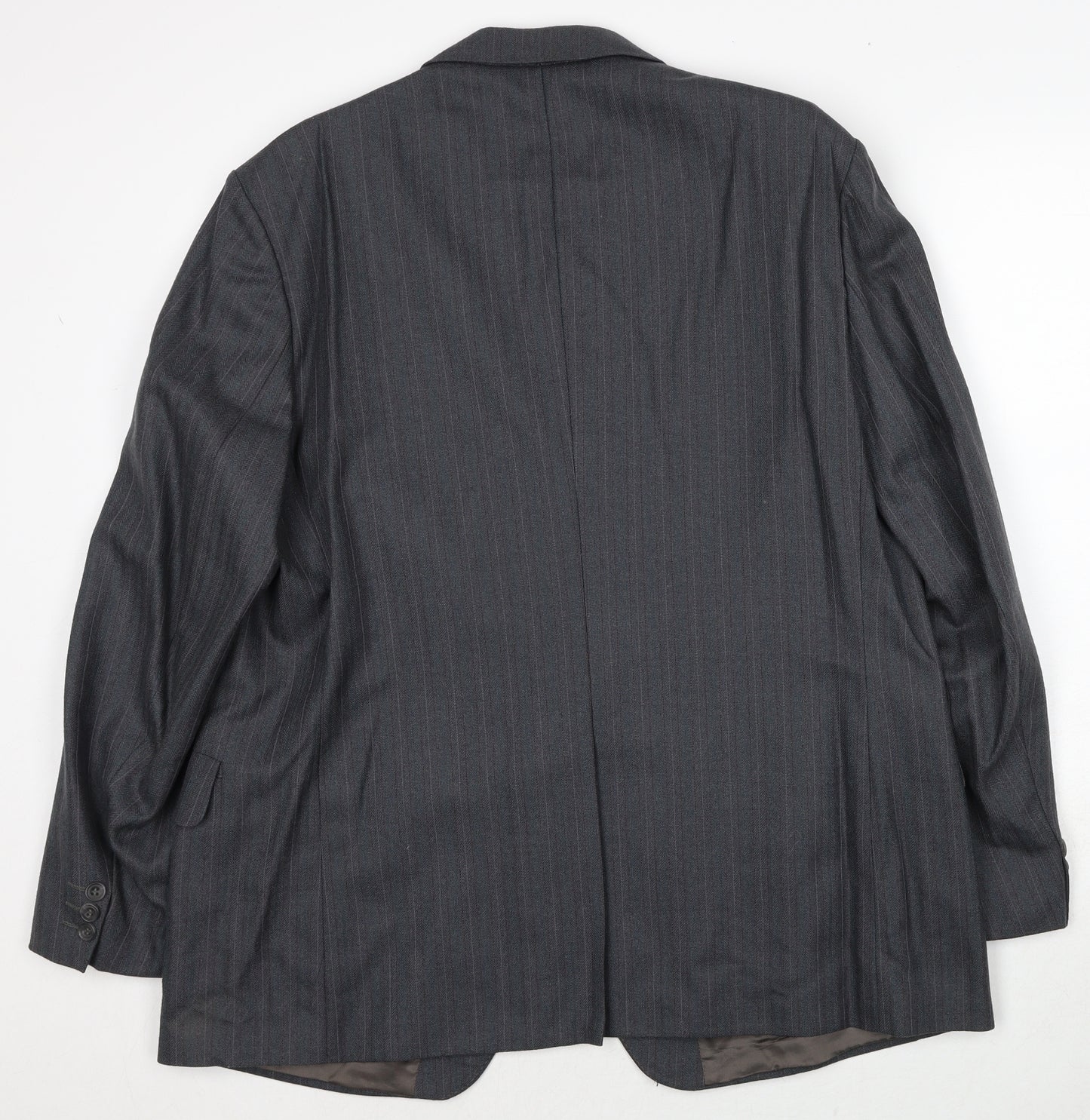 Dunn&Co. Mens Grey Striped Wool Jacket Suit Jacket Size 42 Regular