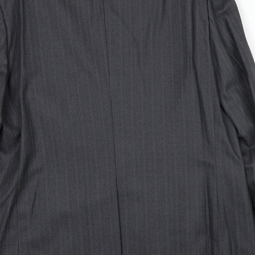 Dunn&Co. Mens Grey Striped Wool Jacket Suit Jacket Size 42 Regular