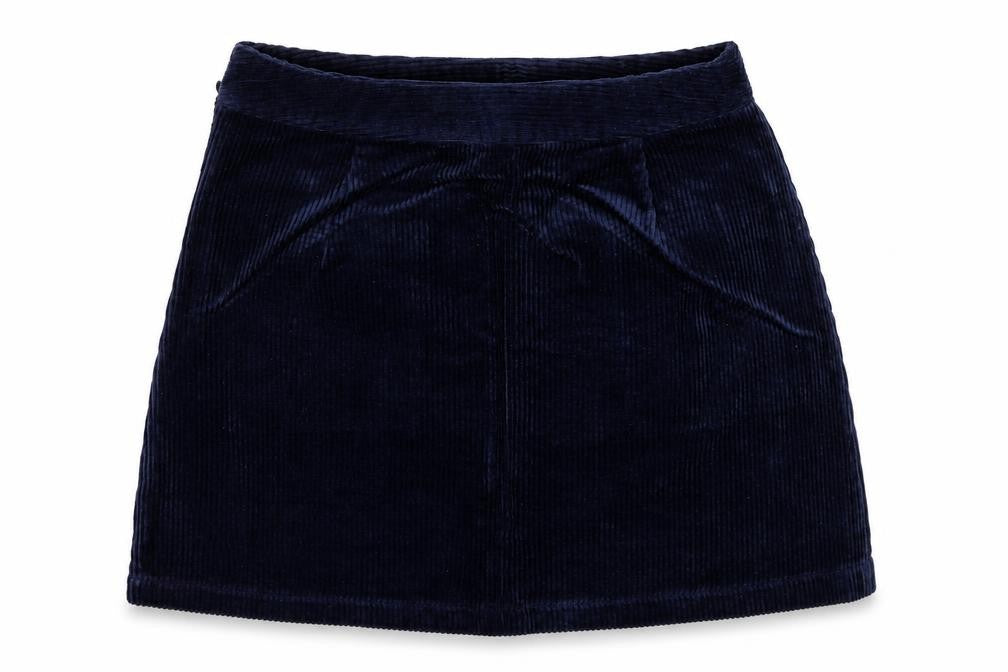 FOREVER 21 Womens Blue Cotton A-Line Skirt Size S Zip
