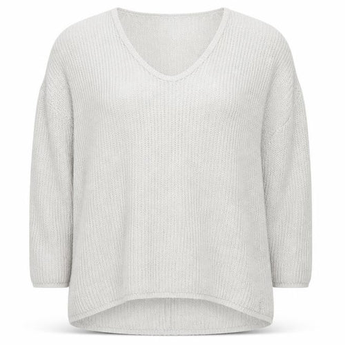Mitcha Launge Womens Grey Scoop Neck Acrylic Pullover Jumper Size L