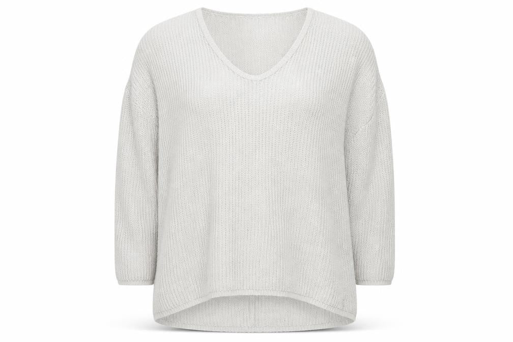 Mitcha Launge Womens Grey Scoop Neck Acrylic Pullover Jumper Size L