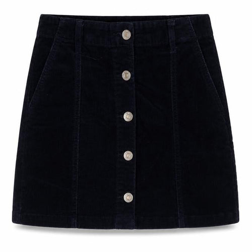 FOREVER 21 Womens Blue Cotton A-Line Skirt Size 26 in Button
