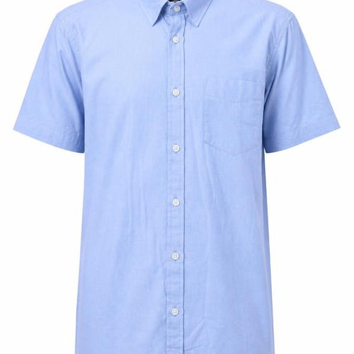 Cambridge Dry Goods Mens Blue Cotton Button-Up Size S Collared Button