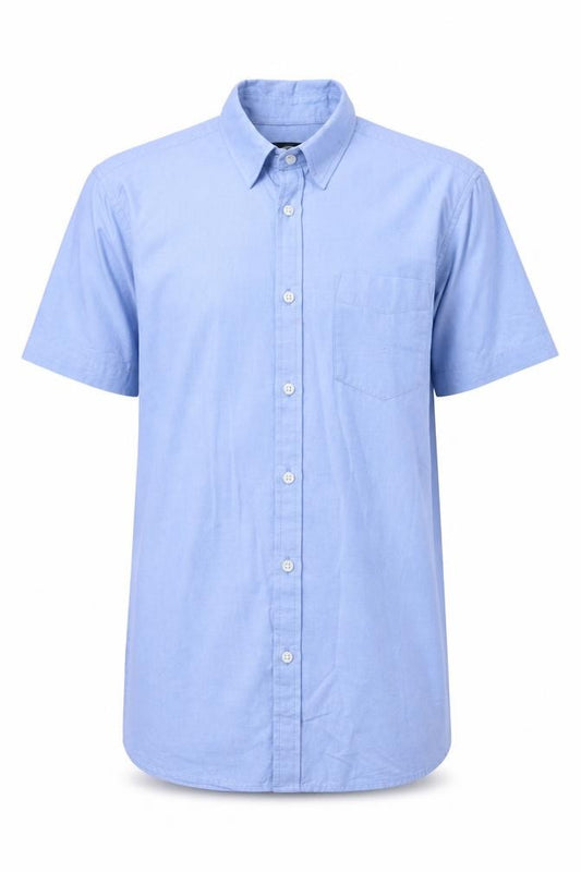 Cambridge Dry Goods Mens Blue Cotton Button-Up Size S Collared Button