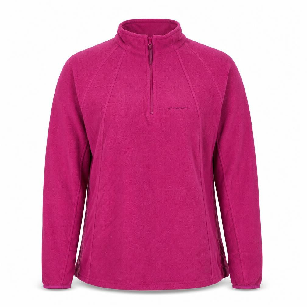 Front view of Mountain Life women’s pink polyester pullover sweatshirt, size UK 12, pullover