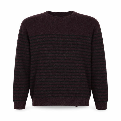 Joe Fresh Mens Purple Round Neck Striped Polyester Pullover Jumper Size L Long Sleeve