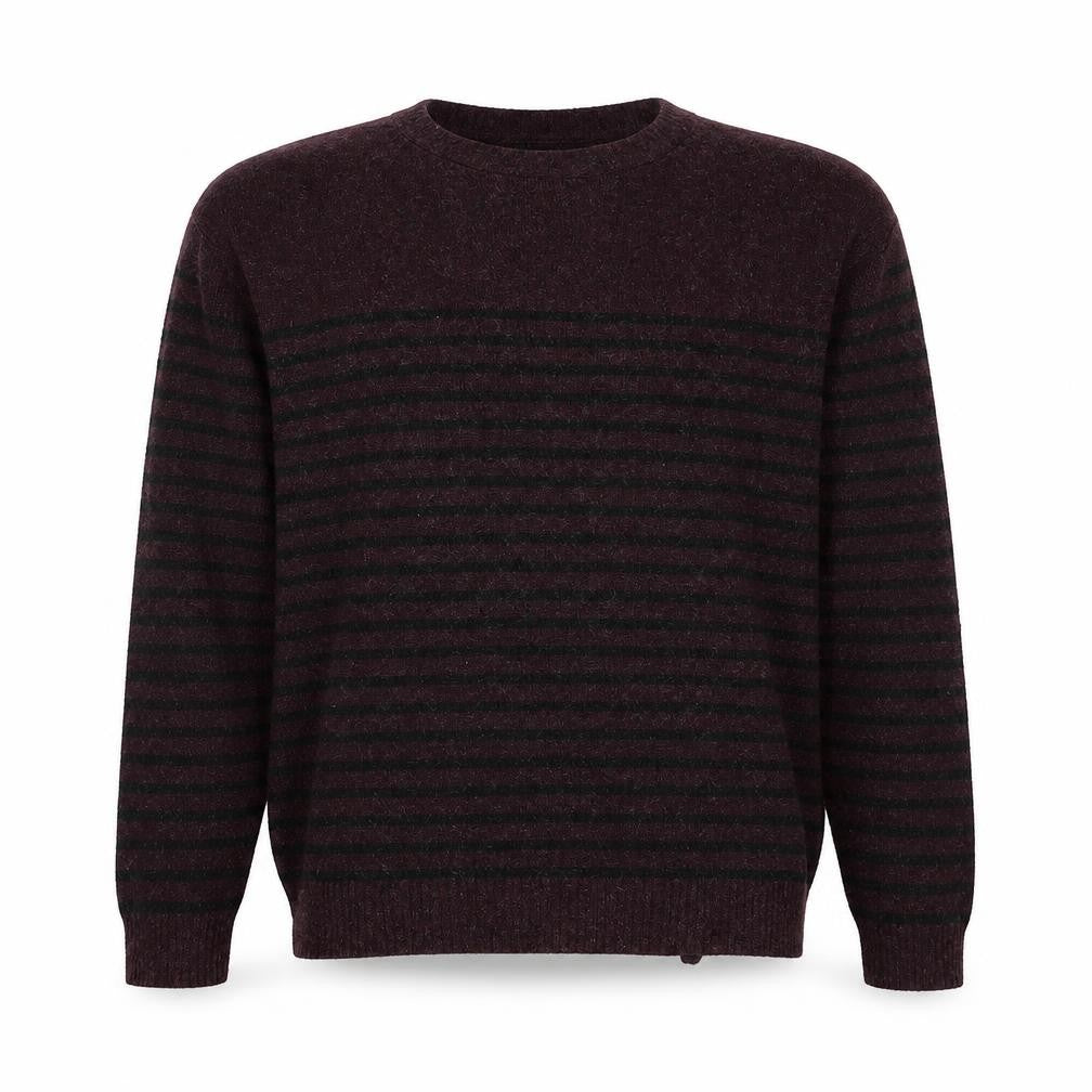 Joe Fresh Mens Purple Round Neck Striped Polyester Pullover Jumper Size L Long Sleeve