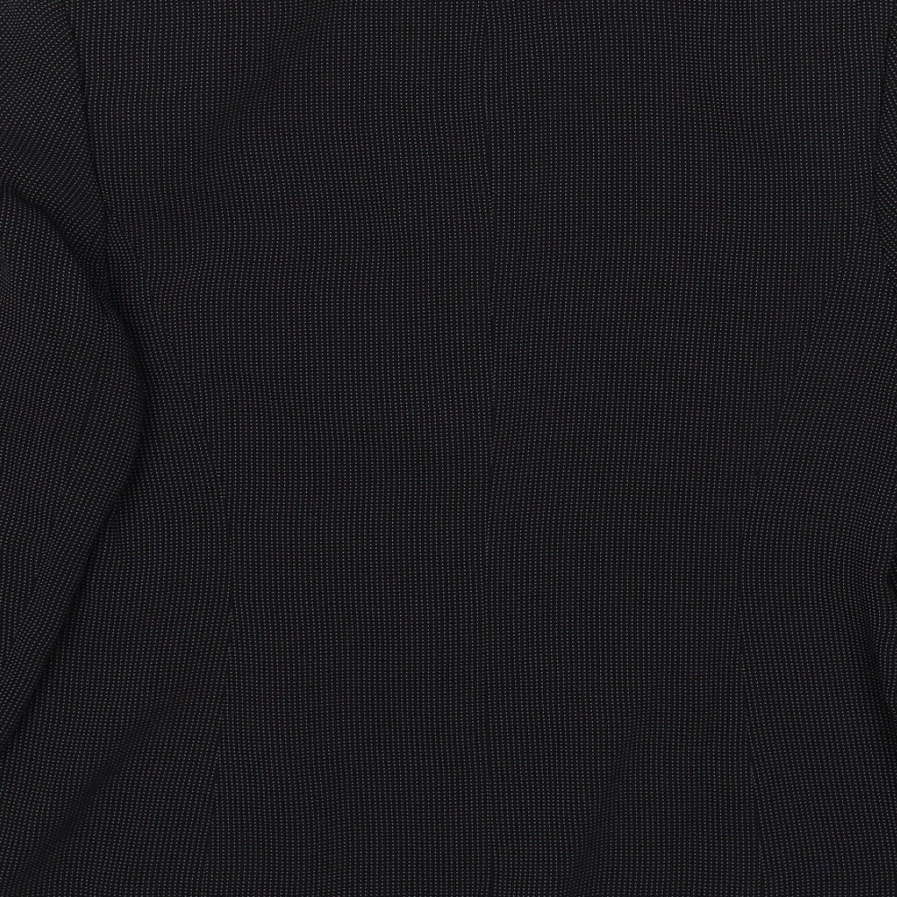 NEXT Womens Black Polka Dot Polyester Jacket Suit Jacket Size 12 Button
