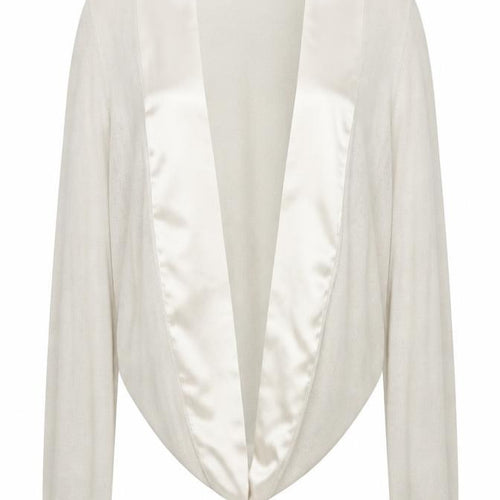 Untold Womens Beige V-Neck Acrylic Shrug Jumper Size L