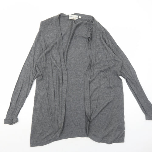 C&A Womens Grey V-Neck Viscose Cardigan Jumper Size S - Open