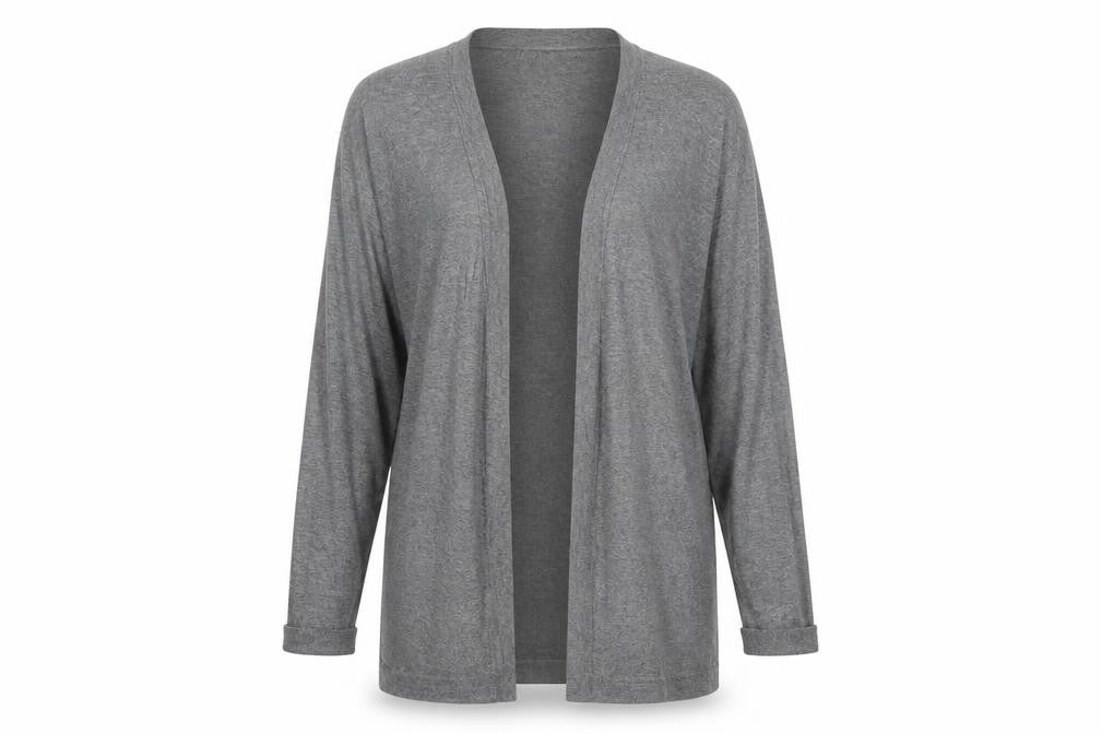 C&A Womens Grey V-Neck Viscose Cardigan Jumper Size S - Open