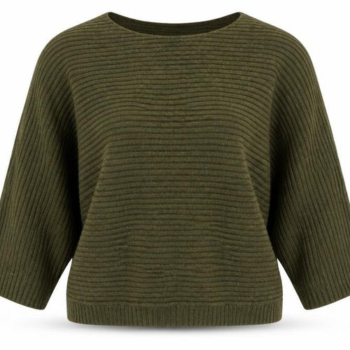 New Look Womens Green Round Neck Acrylic Pullover Jumper Size L