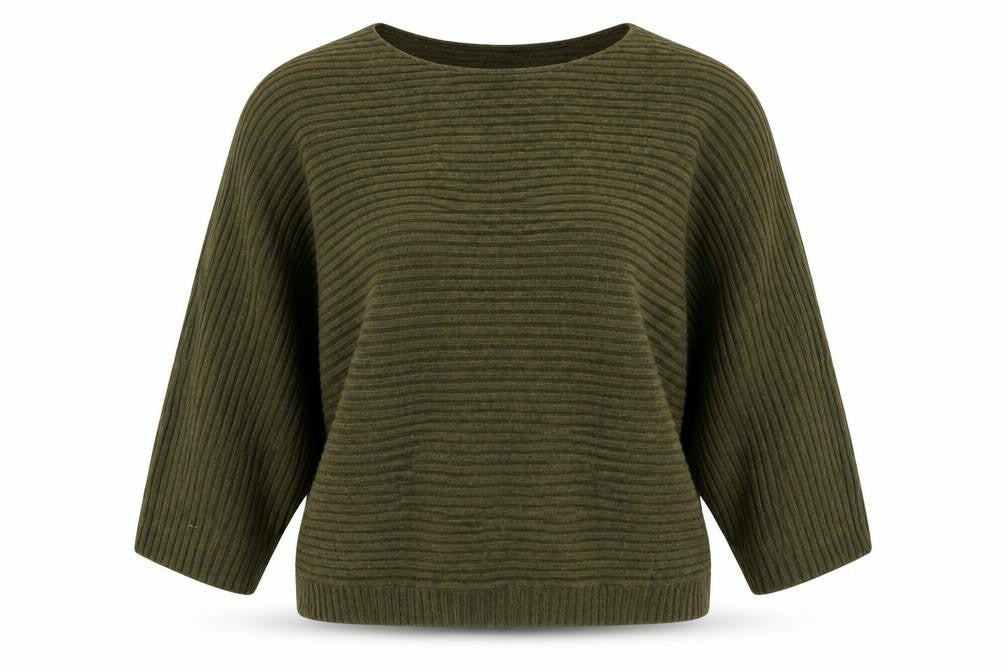 New Look Womens Green Round Neck Acrylic Pullover Jumper Size L