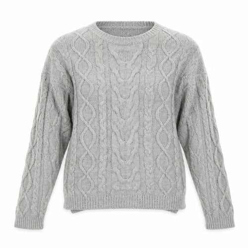 Pimkie Womens Grey Round Neck Acrylic Pullover Jumper Size XS