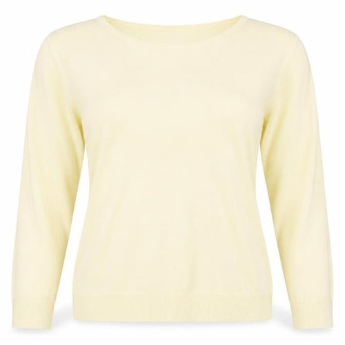 Marks and Spencer Womens Yellow Boat Neck Acrylic Pullover Jumper Size 8
