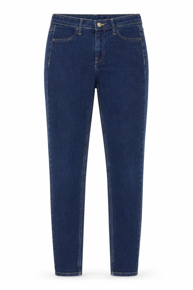 H&M Womens Blue Cotton Skinny Jeans Size 6 Regular Zip