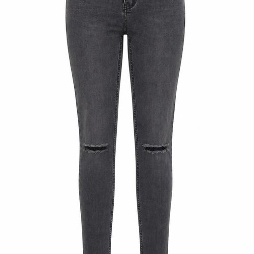 New Look Womens Black Cotton Skinny Jeans Size 8 Regular Zip