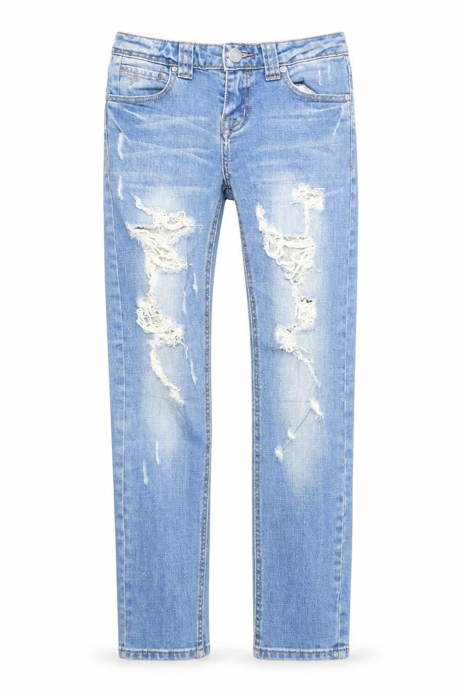 Best Mountain Womens Blue Cotton Straight Jeans Size 6 Regular Zip