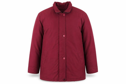 Front view of Bonmarché women’s purple jacket, size M, zip