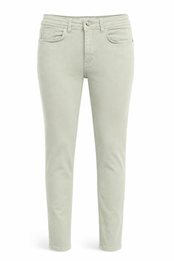 Zara Womens Green Cotton Skinny Jeans Size 8 Regular Zip - Waist 21 inches