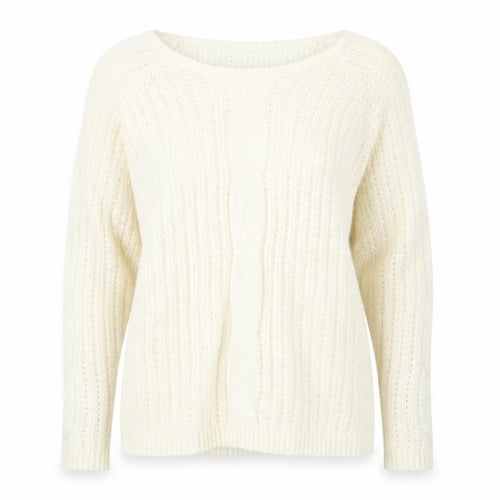 Damart Womens Ivory Boat Neck Acrylic Pullover Jumper Size 10