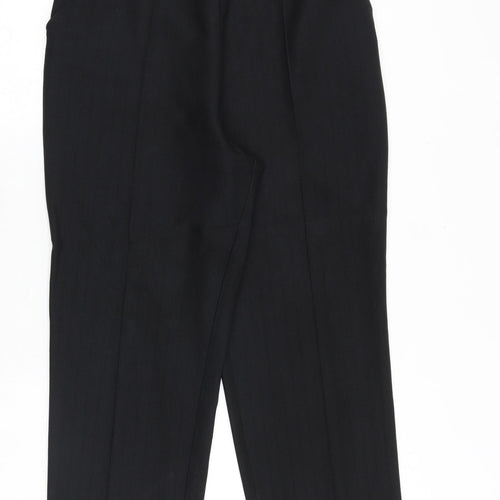 Marks and Spencer Womens Black Polyester Trousers Size 14 Regular