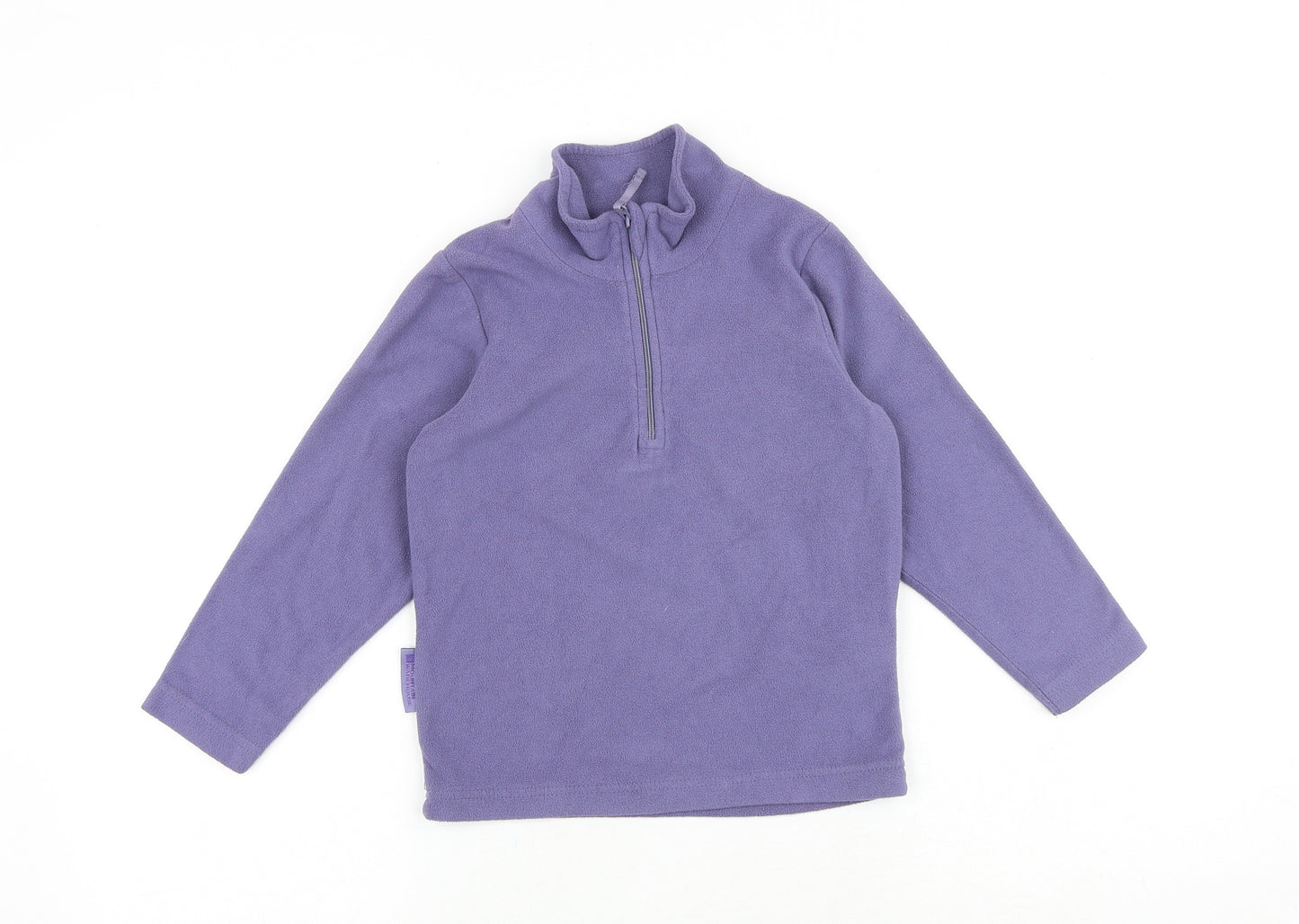 Mountain Warehouse Girls Purple Polyester Pullover Sweatshirt Size 5-6 Years Zip