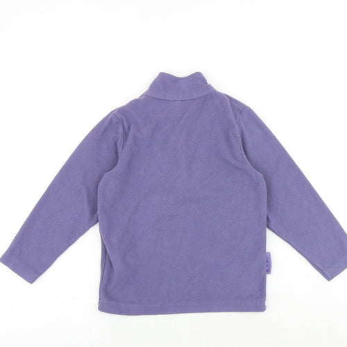 Mountain Warehouse Girls Purple Polyester Pullover Sweatshirt Size 5-6 Years Zip