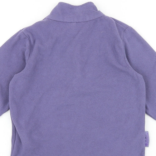 Mountain Warehouse Girls Purple Polyester Pullover Sweatshirt Size 5-6 Years Zip