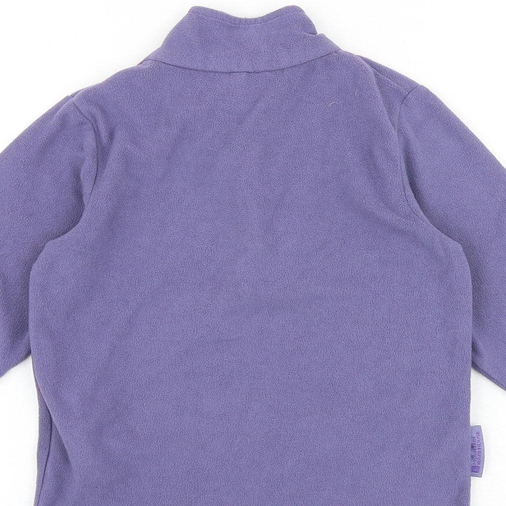 Mountain Warehouse Girls Purple Polyester Pullover Sweatshirt Size 5-6 Years Zip
