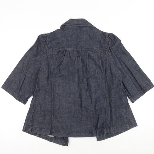 New Look Womens Blue Jacket Size 10 Button