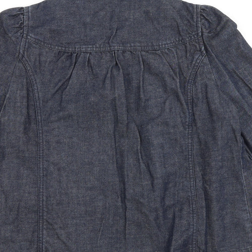 New Look Womens Blue Jacket Size 10 Button
