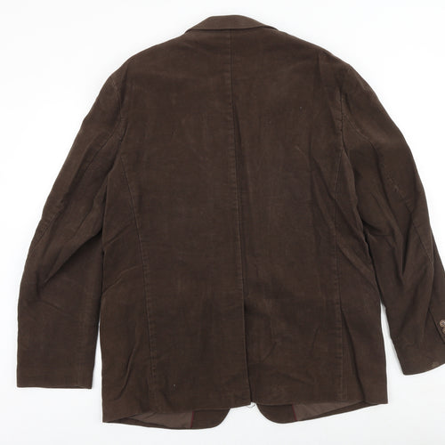 Boston Crew Mens Brown Polyester Jacket Blazer Size L Regular