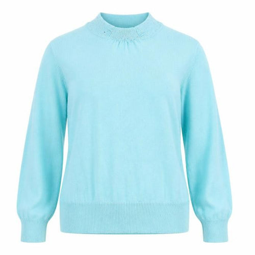 Castle of Ireland Womens Blue Round Neck Acrylic Pullover Jumper Size 12